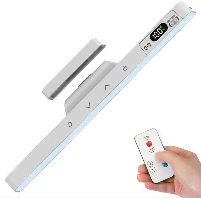 KC인증 무선 리모컨 독서등 LED 배터리표시 타이머 자동 끄기 5단 색온도 5단 색밝기 무드등 수면등 스탠드 조명, 화이트