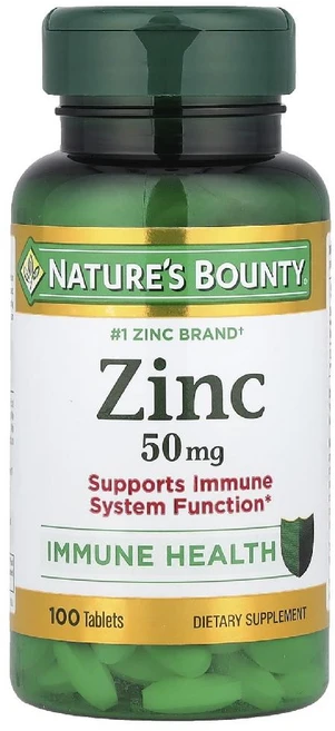 Nature's Bounty 아연(Zinc) 50mg 캡슐 100정, 1개 - 쿠팡