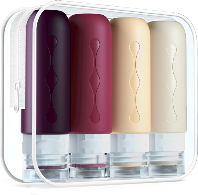 뤼민 실리콘공병 여행용세면도구 여행용공병세트, 1개, 혼합색상