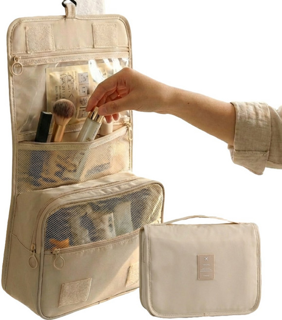 아쥬르 여행용 벽걸이형 화장품 세면도구 파우치