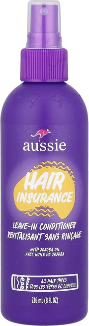 Aussie Hair Insurance 리브인 컨디셔너 호호바 오일 모든 헤어 타입 8 fl oz (236 ml), AussieHairInsurance리브인컨디셔너호호바오 - 쿠팡
