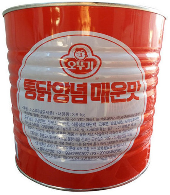 오뚜기 통닭 양념 매운맛(캔) 3.6kg, 1개