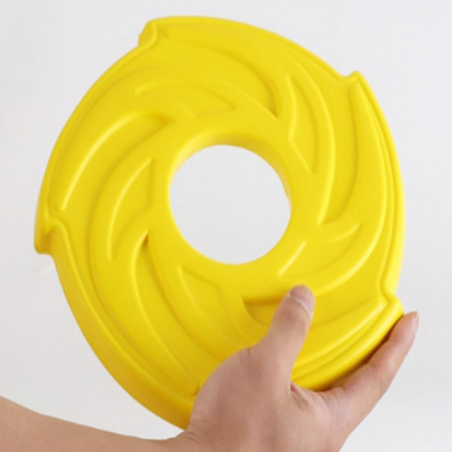 세모소 노랑고리던지기 애견레져용놀이 원반도넛날리기 날랑말랑재질 강아지운동 24 1개, 상품, 1