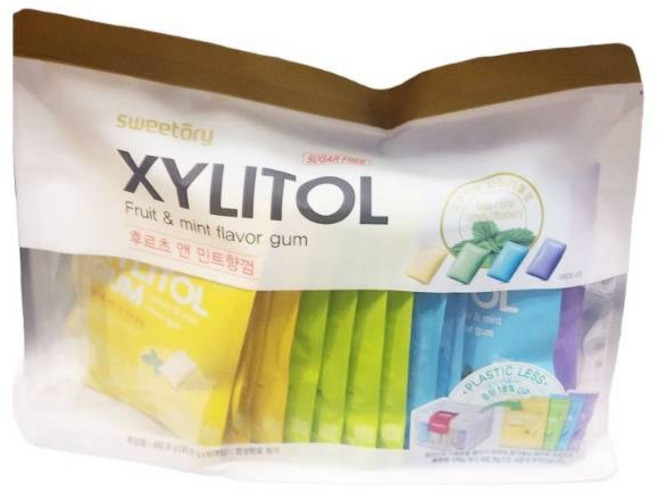 [코스트코] 스위토리 자일리톨 후르츠 앤 민트향 껌 4가지맛 (16개입), 1세트, 492.8g