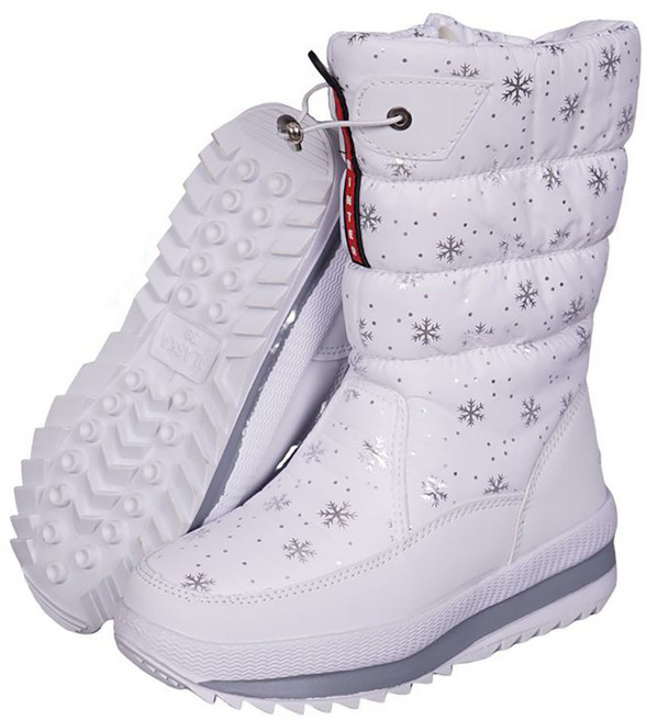 셀럽당 스노 부츠 여자 미끄럼 방지 빅 사이즈 솜신발 겨울 기모 키높이 방수 여자 부츠Q04950