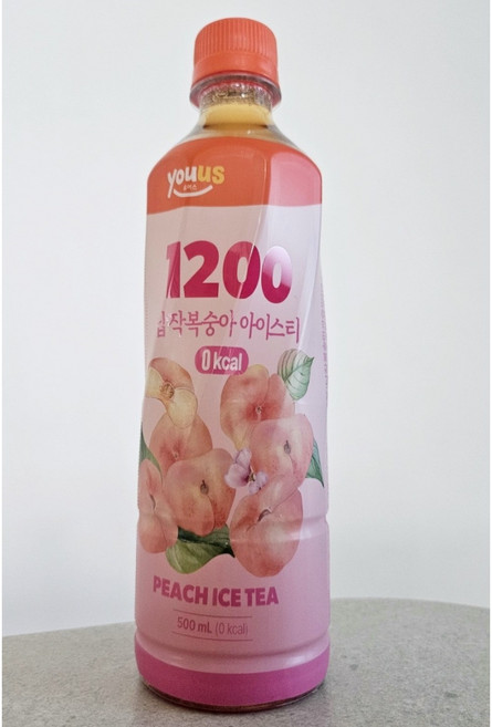 유어스) 1200 납작복숭아아이스티, 24개, 500ml