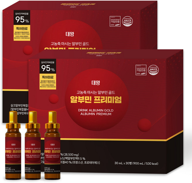 대왕 알부민 프리미엄 고농축 마시는 알부민 골드, 60개, 30ml