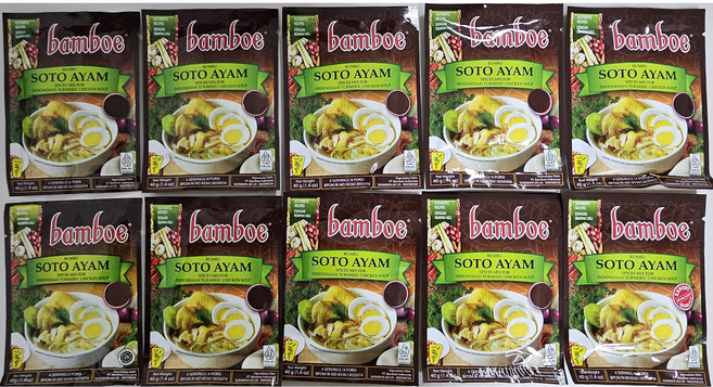 밤보에 소또아얌 Bambooe Sotoayam 40g 5개 인도네시아 소또아얌 치킨수프 40g, 40L