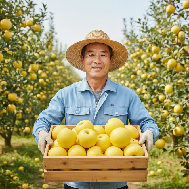 [품절임박] 프리미엄 황금사과 고당도 시나노골드 사과, 1박스, 5kg (중소과)
