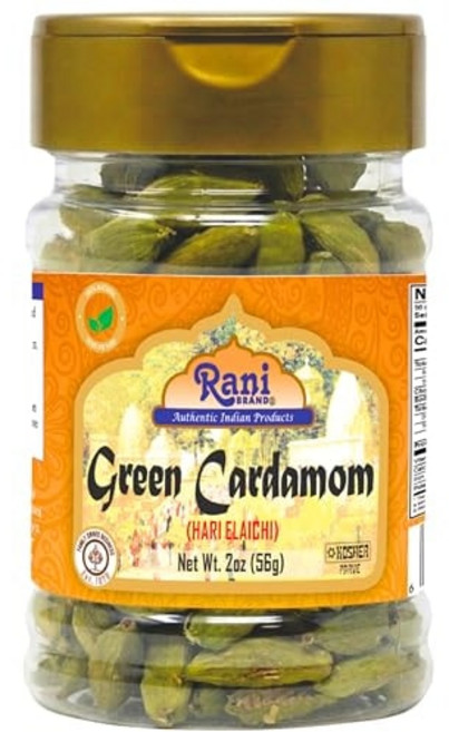 라니 그린 카다몬 부모 Rani Green Cardamom Pods Spice (Hari Elachi) 2oz (56g) PET Jar ~ All Natural | Vegan |, 56g, 1개