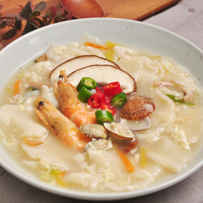 수제비 12인분세트(생수제비2kg+멸치스프12봉) 원조맛집, 1세트