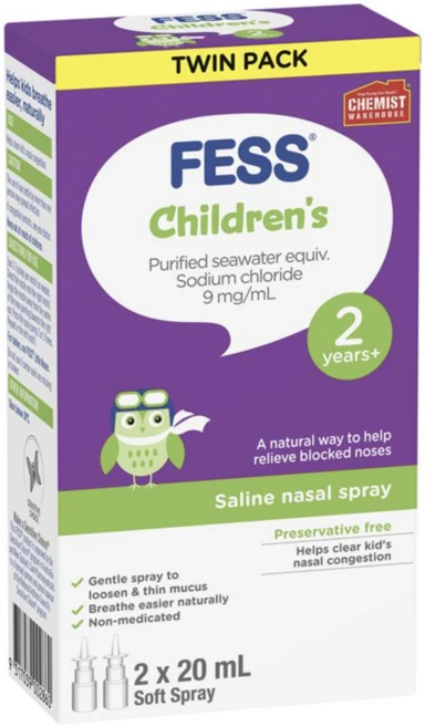 Fess 페스 리틀 노우즈 2세이상 칠드런 트윈팩 아이콧물 코막힘완화, 2개, 9317039002860 - 쿠팡