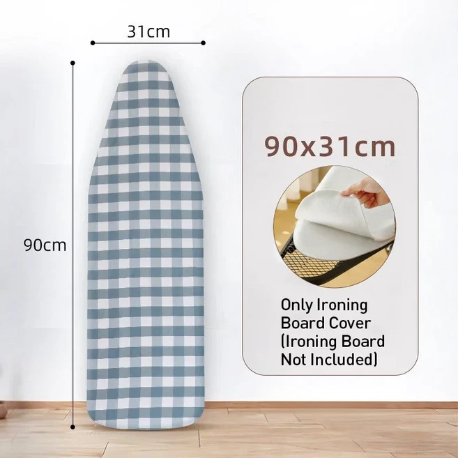 내열 다리미판 커버 패드 고강도 면직물 탄성 가장자리 화상 방지 미끄럼 방지 커버 S/M/L 사이즈 가정용, 24 F-S 90x30cm
