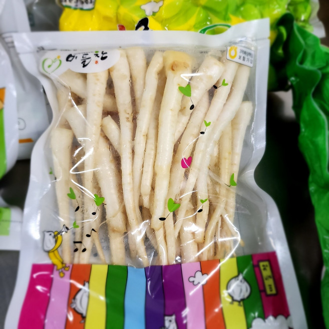 [미들찬] 국산 정과용 깐 통도라지 당일손질 1kg, 깐 통도라지(100%껍질제거) 500g, 1개