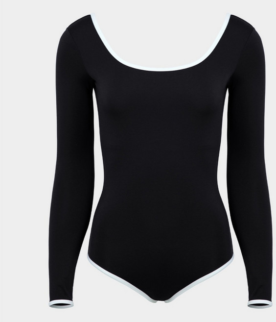 BARREL 航海連身長袖泳裝, 黑,095/L