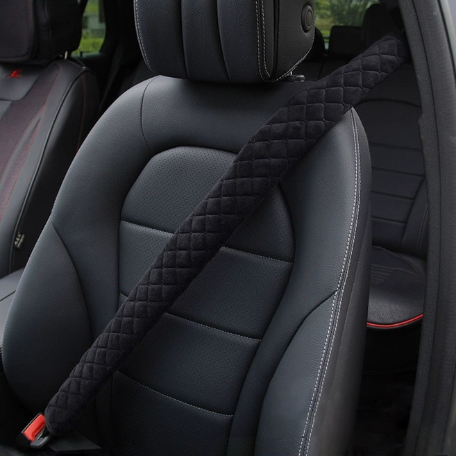 자동차 안전벨트 커버 75cm T-2045, 1개, 블랙