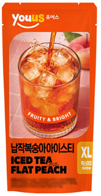 유어스 납작복숭아 아이스티 500ml x 8개