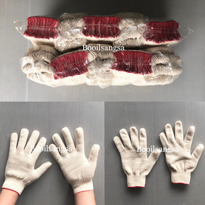 국산면600G면장갑 50켤레 목장갑 작업장갑 면장갑 두꺼운장갑 실장갑 정비소장갑, 국산600g 면장갑, 50개
