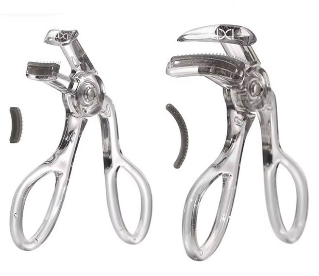 실버카우 속눈썹 집게+부분 뷰러+실리콘 패드 세트 속눈썹, 1세트, 클리어