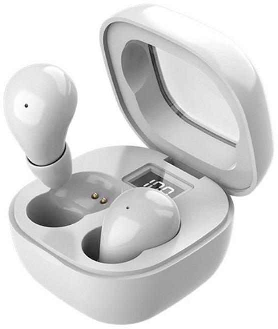 골전도보청기 귓속형보청기 골밀도이어폰 미니 보이지 않는 헤드폰 TWS Bluetooth 5.3 이어폰 무선 헤드셋 iphone Xiaomi 용 HIFI 스테레오 소음 감소 이어 버, [03] White, 1개