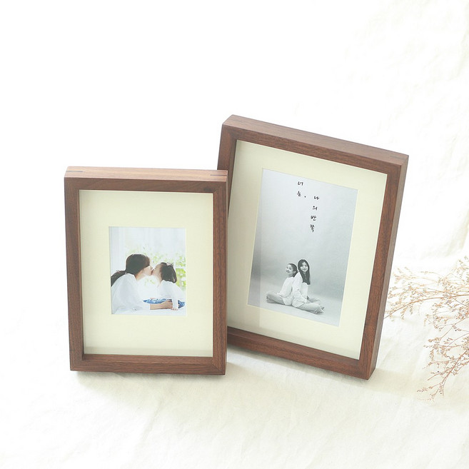 사진액자 호두나무원목 고급형 웨딩 포토테이블 5x7 6x8 8x10 11x14 a4 a3 a2 16x20 20x24, 1개, 브라운
