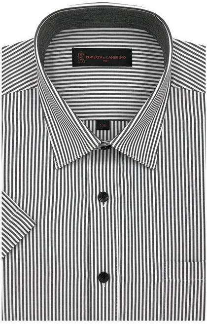 로베르따 남성 여름 고급면혼방 스트라이프셔츠 클래식 일반핏