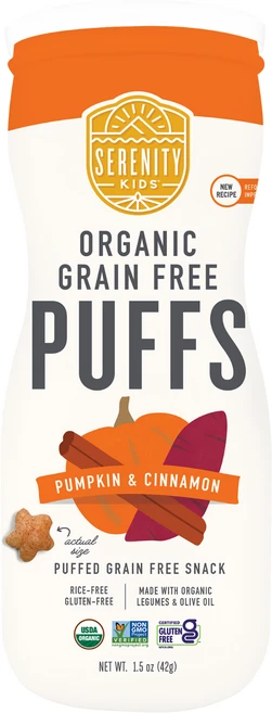 Serenity Kids 유기농 곡물 무함유 퍼프 호박 및 계피 42g(1.5oz) Kids (세레니티 키즈) - 쿠팡