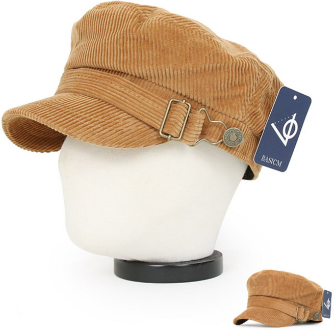 (국산)베이직엠 여성 겨울 빵모자 뉴스보이캡 캐스캣 골덴 사이드 버클