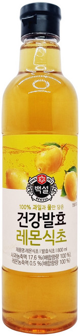 자연발효 레몬식초, 6개, 800ml