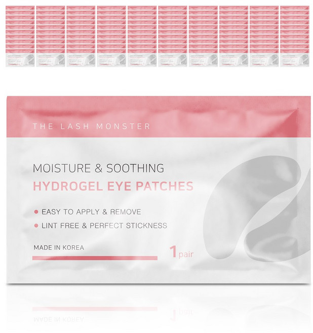 래쉬몬스터 하이드로겔 속눈썹연장 아이패치 보풀없는 촉촉한 젤패치, 2개입, 100개