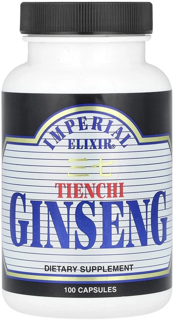 Imperial Elixir 티엔치 인삼 1000mg 캡슐 100정(캡슐 1정당 500mg), ImperialElixir티엔치인삼1000mg캡슐100, 1개, 100정 - 쿠팡