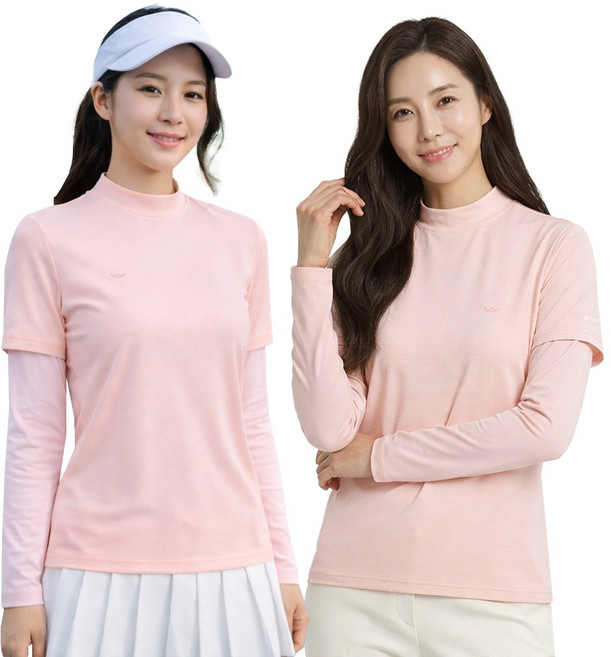 디퍼디 여성 프리미엄 냉감 반목 쿨티 쿨토시 일체형 티셔츠 스포츠 골프웨어 등산 작업복