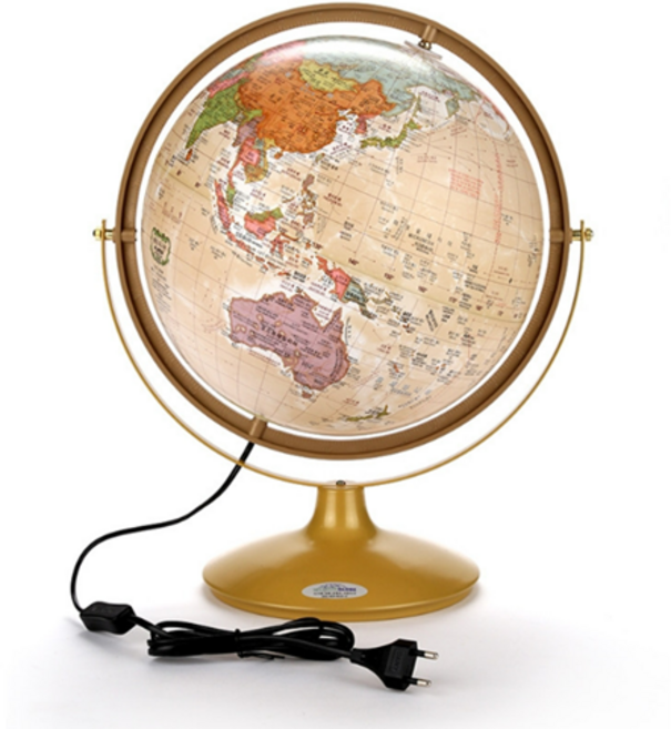 서전지구 LED 등 행정도 지구본 320-GPL2, 브라운