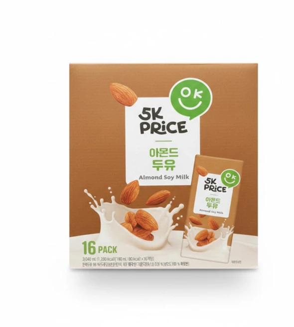 5K프라이스 아몬드두유, 16개, 190ml - 쿠팡