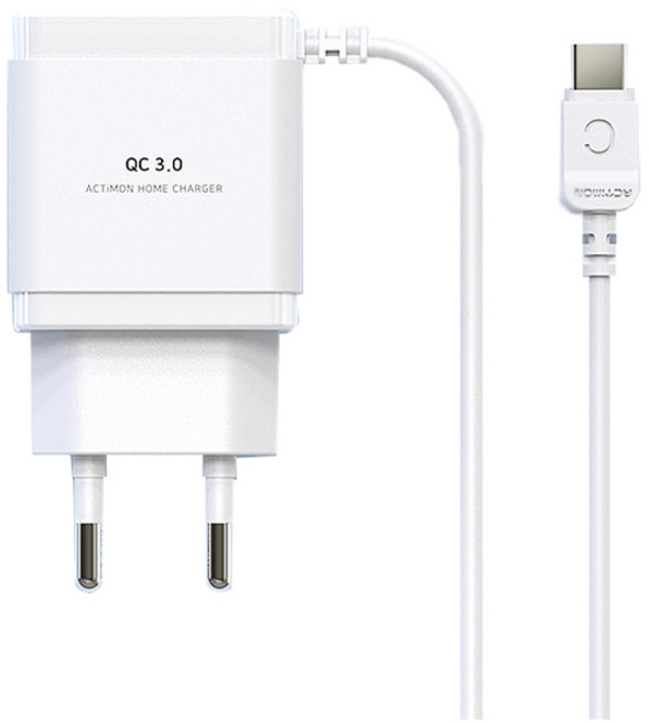 엑티몬 C타입 고속충전기 일체형 QC-T2-300-CP, 1개, 화이트