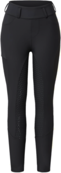 여성 승마바지 실리콘 풀패치 레깅스, 블랙, S, 1개