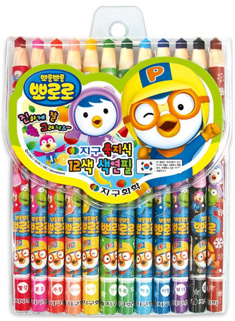 지구화학 뽀로로 색연필 12색 (축지식), 상세페이지 참조, 상세페이지 참조