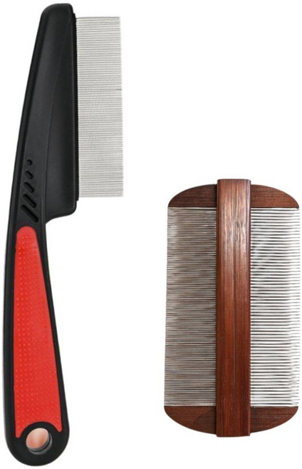 헤어리프 스텐레스 대나무 참빗 비듬빗 데일리 2종, 1개, 참빗세트