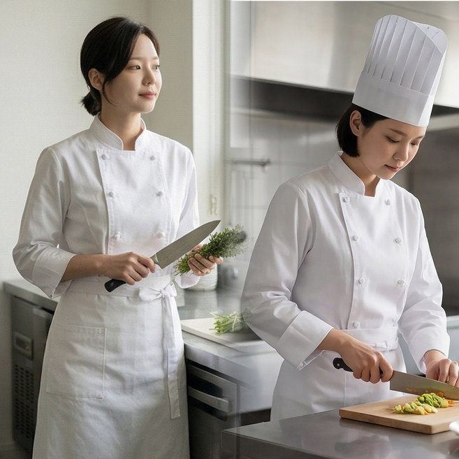 맘스24 편한 시험용 조리복 제과제빵 쉐프복 한식 중식 양식