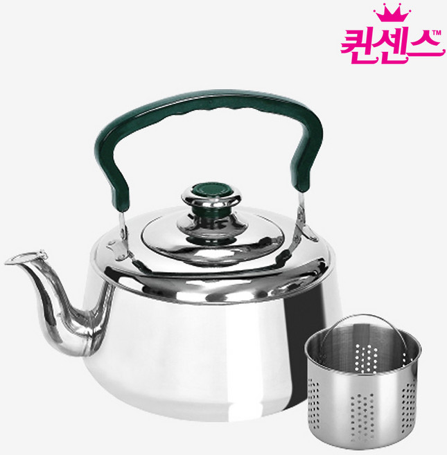 세신퀸센스 한방주전자(차망) 7L 소리나는 휘슬주전자 차망포함 스텐주전자 스테인레스 물주전자 차주전자