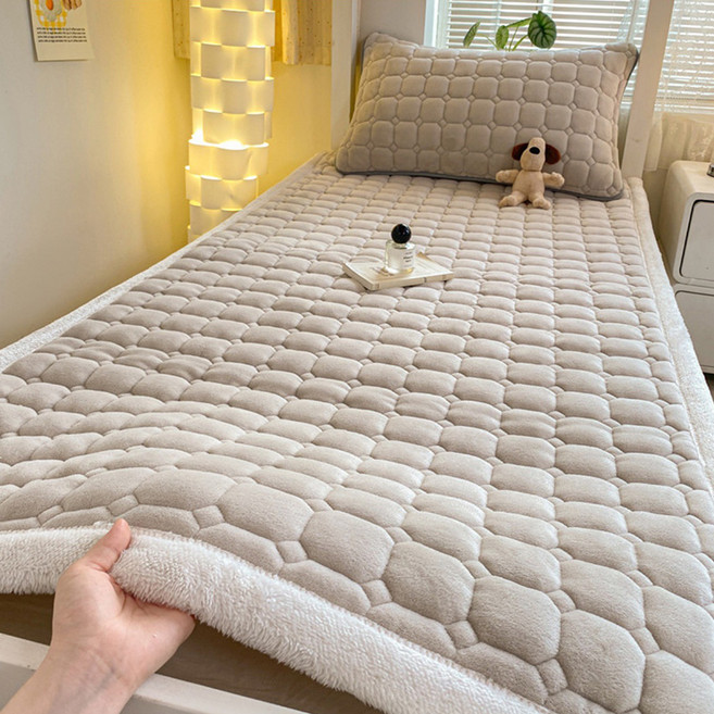 HAM 램스울 매트리스 토퍼 매트 싱글침대, 베이지, 묵인하다