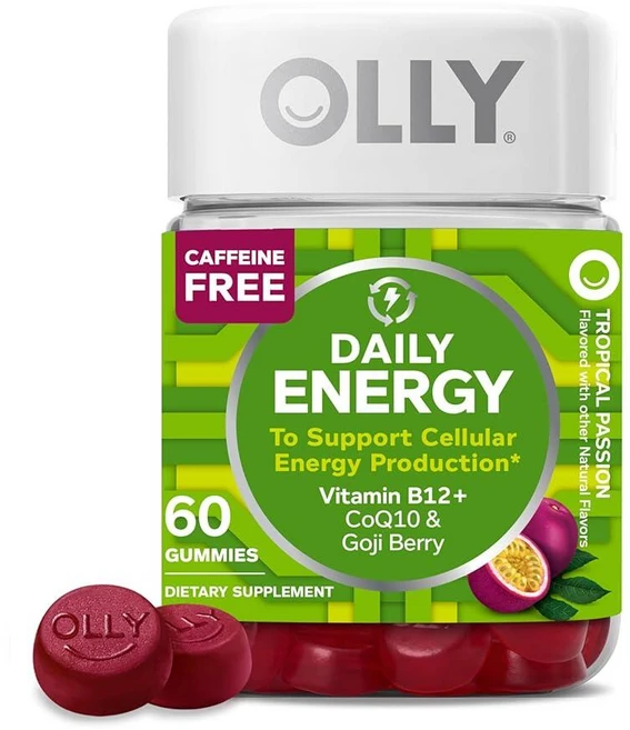 OLLY 데일리 에너지 구미 60개입 트로피컬맛, 1개, 60정 - 쿠팡