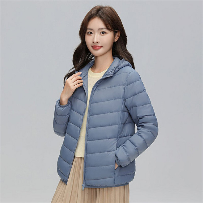 DANGZ 여성 경량 이너 패딩 빅사이즈 후드점퍼 오리털아우터 A03