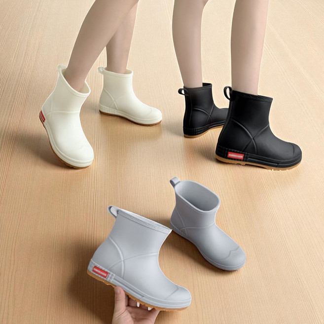 남녀공용 장화 워커 장마철 작업용 둥근코 발편한 방수 레인부츠 낚시신발