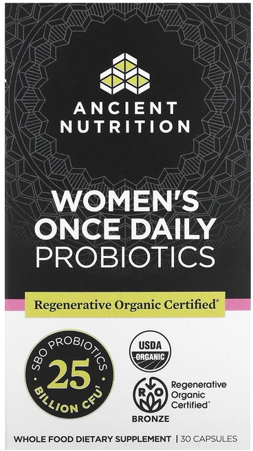 Ancient Nutrition 한 번 매일 복용하는 여성용 프로바이오틱 250억CFU 캡슐 30정 Nutrition (에인션트 뉴트리션), 1개 - 쿠팡