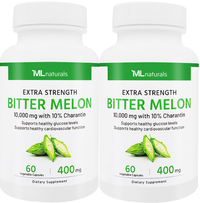 [미국빠른직구] 마이라이프 내추럴스 비터 멜론 여주 10000 mg 60정 2병, 2개