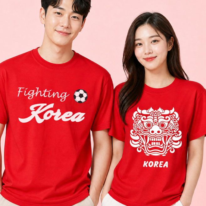 7위 - 2026 붉은악마 티셔츠 북중미 월드컵 축구 응원 반티 티셔츠 반팔