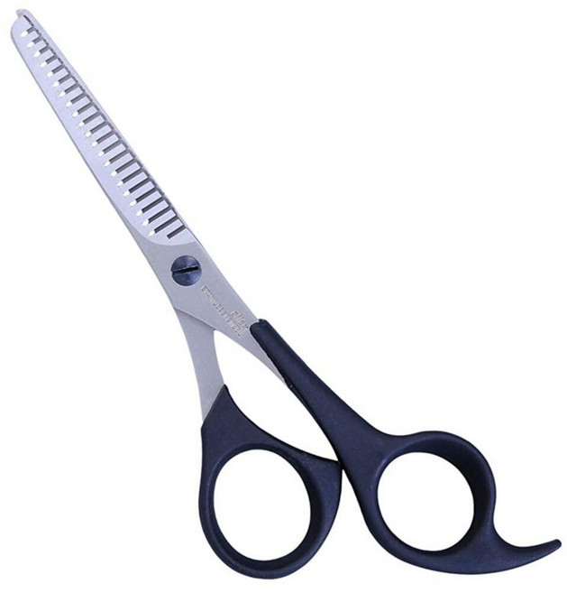 ALLEX 일본 셀프 헤어 숱 가위 17.8cm(7인치) 남성 및 여성용 가정용 헤어컷 텍스처 가위 스테인리스 스틸 블랙 일본산 229965, 15.2cm(6인치) 얇은 가위