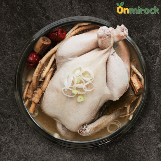 온미락 100% 국내산 재료 삼계탕 밀키트 국산 닭 인삼 찹쌀 대추 구성, 삼계탕 500g 1봉