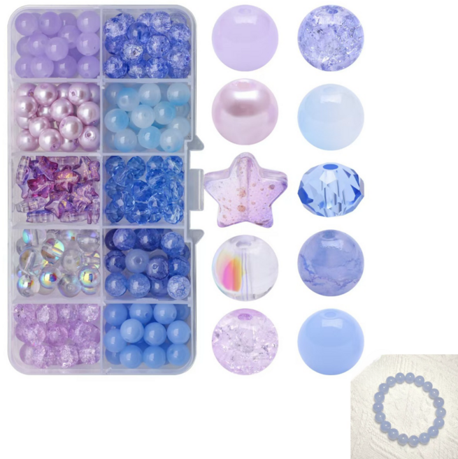 케이엠 트윈 스페이스 DIY 프리미엄 아크릴 비즈 공예 10종 8mm, TYPE 12, 1개